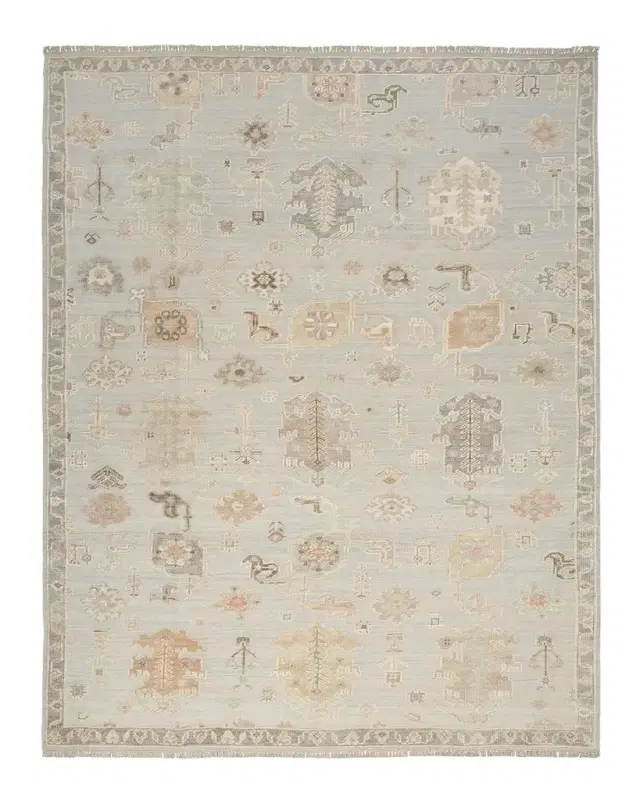 Nourison Whispers Light Blue Hand-Knotted Rug