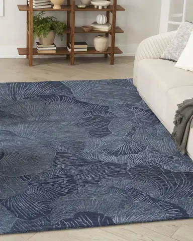 Nourison Avra Blue Hand-Tufted Rug | Thumbnail 5