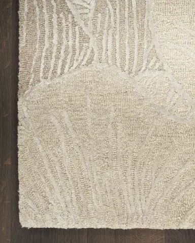 Nourison Avra Taupe Hand-Tufted Taupe Rug | Thumbnail 3