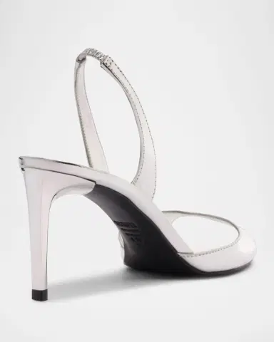 Schutz Scarlett Metallic Leather Mid-Heel Slingback Sandals | Thumbnail 3 Schutz Scarlett Metallic Leather Mid-Heel Slingback Sandals | Thumbnail 3
