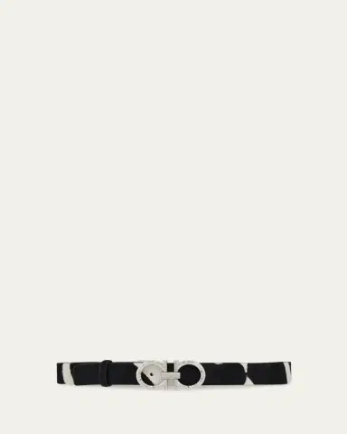 Ferragamo Donna Pony Hair Double Gancini Belt | Thumbnail 3 Ferragamo Donna Pony Hair Double Gancini Belt | Thumbnail 3