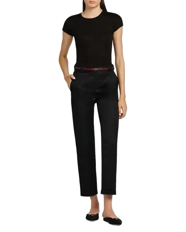TOM FORD Croc-Effect Leather Belt