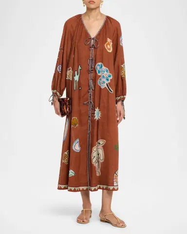 ALÉMAIS Laurence Tie-Front Maxi Dress | Thumbnail 2 ALÉMAIS Laurence Tie-Front Maxi Dress | Thumbnail 2