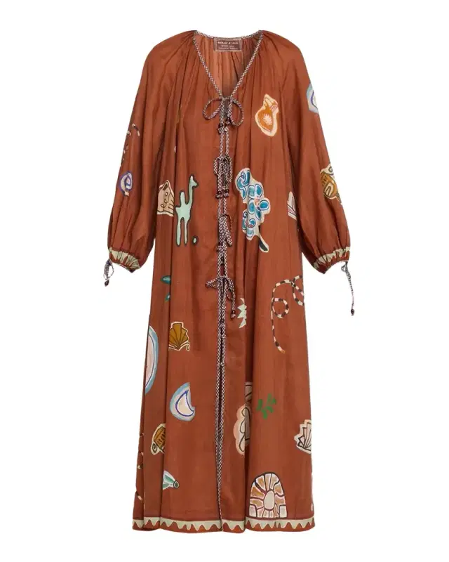 ALÉMAIS Laurence Tie-Front Maxi Dress