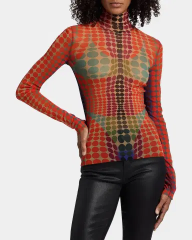 Jean Paul Gaultier Re-Edition High-Neck Dots Top | Thumbnail 7 Jean Paul Gaultier Re-Edition High-Neck Dots Top | Thumbnail 7