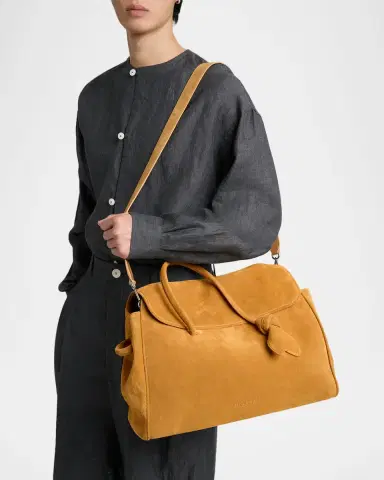 Jacquemus Men's The Turismo Suede Shopping Tote Bag | Thumbnail 2