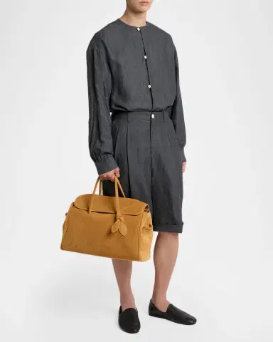 Jacquemus Men's The Turismo Suede Shopping Tote Bag | Thumbnail 6