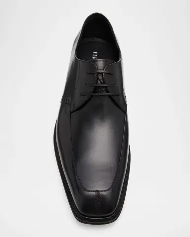 Ferragamo Men's Brogue Leather Derby Shoes | Thumbnail 6