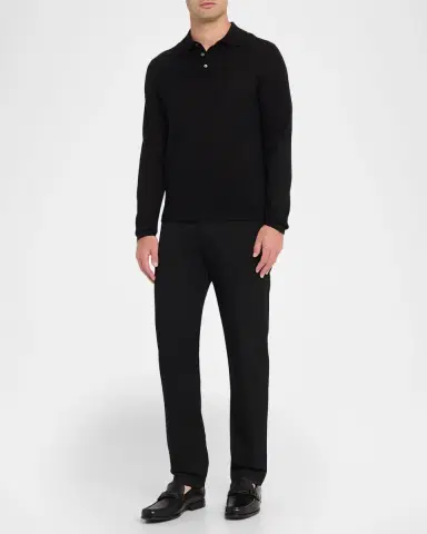 Ferragamo Men's Side-Gancini Leather Moccasin Loafers with Hand-Woven Strap | Thumbnail 3