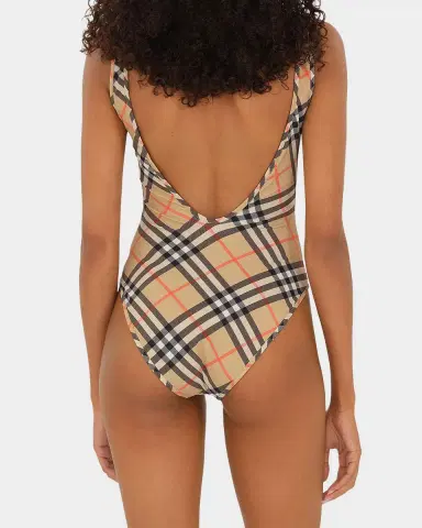 Burberry Sabina Check V-Back One-Piece Swimsuit | Thumbnail 2 Burberry Sabina Check V-Back One-Piece Swimsuit | Thumbnail 2