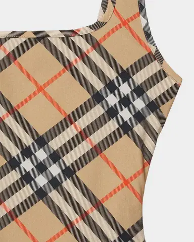Burberry Sabina Check V-Back One-Piece Swimsuit | Thumbnail 4 Burberry Sabina Check V-Back One-Piece Swimsuit | Thumbnail 4