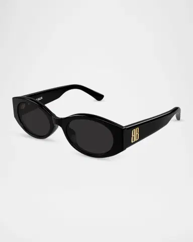 Balenciaga Nano BB Logo 53mm Oval Sunglasses | Thumbnail 2