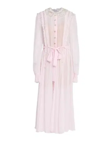 Self-Portrait Pleated Georgette Midi Dress | Thumbnail 1 Self-Portrait Pleated Georgette Midi Dress | Thumbnail 1