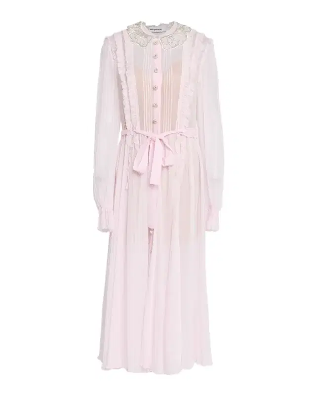 Pleated Georgette Midi Dress