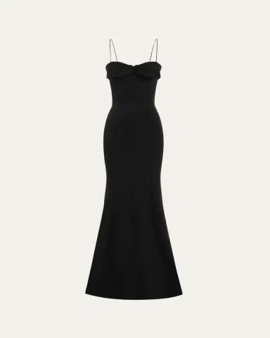 Alex Perry Cupped Draped Satin Gown | Thumbnail 5