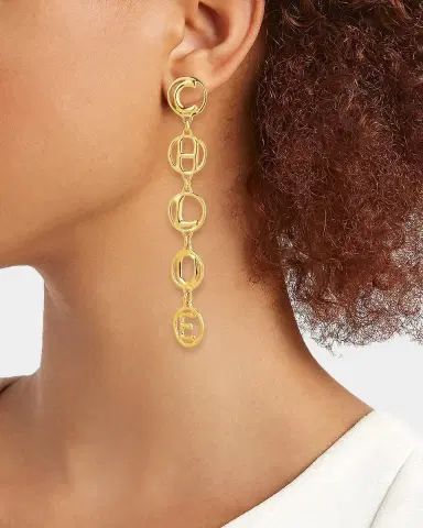 Chloé Logo Script Drop Earrings | Thumbnail 2