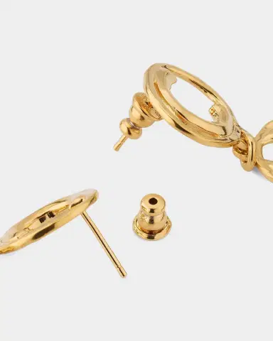 Chloé Logo Script Drop Earrings | Thumbnail 3