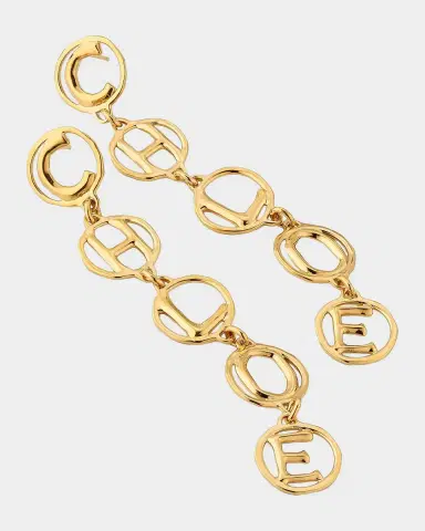 Chloé Logo Script Drop Earrings | Thumbnail 4