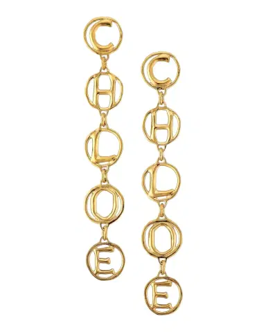Chloé Logo Script Drop Earrings | Thumbnail 1