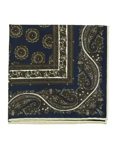 dunhill Men's Paisley Medallion Mulberry Silk Pocket Square | Thumbnail 1 dunhill Men's Paisley Medallion Mulberry Silk Pocket Square | Thumbnail 1