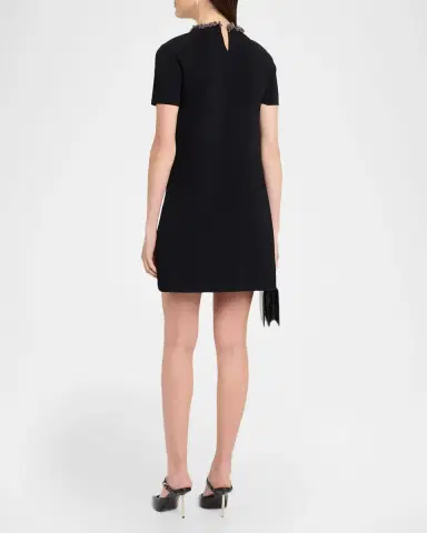 Givenchy Pearly Beaded Short-Sleeve Mini Dress | Thumbnail 3