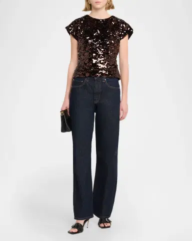 Ganni Sequined Open-Back Top | Thumbnail 2 Ganni Sequined Open-Back Top | Thumbnail 2