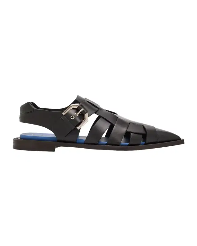 Men 's Leather Pointed-Toe Gladiator Sandals