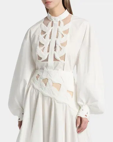 Zimmermann Luna Appliqué Blouse | Thumbnail 4