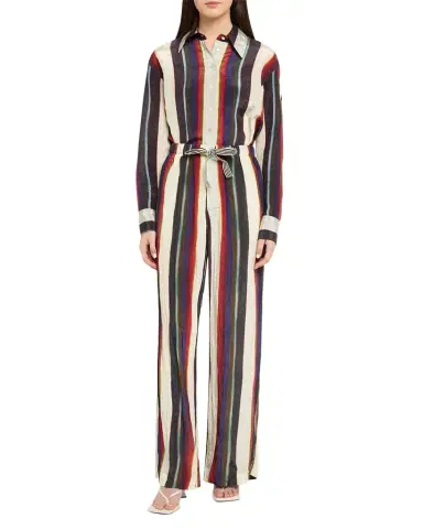 Christopher John Rogers Morris Striped Satin Button-Down Shirt | Thumbnail 1