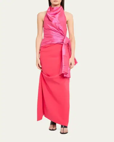 Christopher John Rogers Silk Sarong Top | Thumbnail 6
