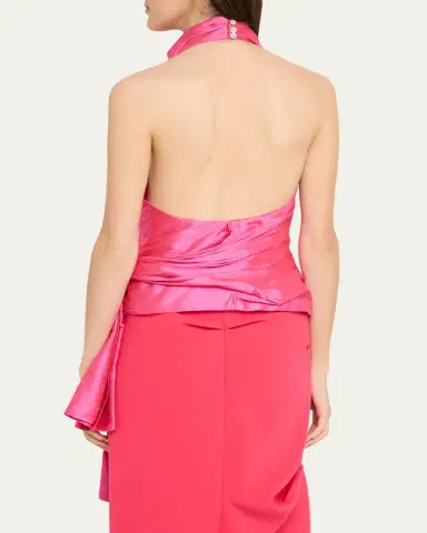 Christopher John Rogers Silk Sarong Top | Thumbnail 7