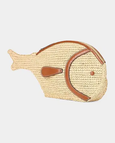 Staud Pesce Raffia Fish Clutch Bag | Thumbnail 5