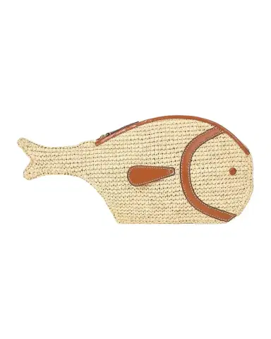Staud Pesce Raffia Fish Clutch Bag | Thumbnail 1