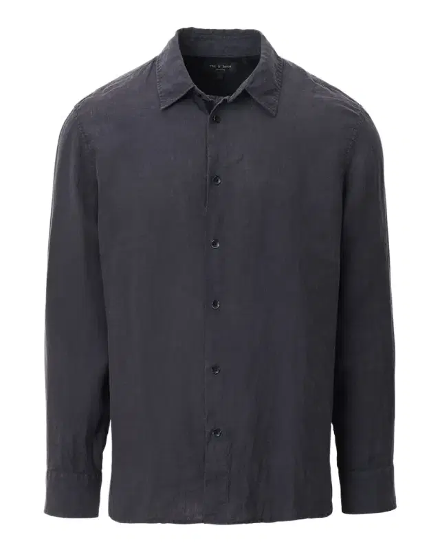 Rag & Bone Men 's Finch Linen Button-Down Shirt
