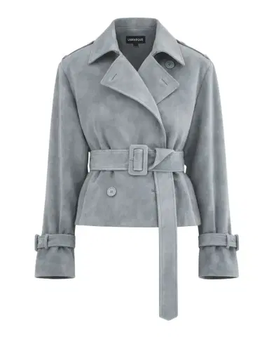 LaMarque Dhana Suede Cropped Trench Coat | Thumbnail 1