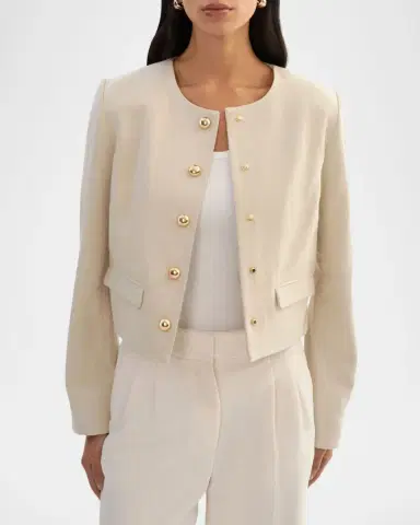 LaMarque Francina Tailored Cotton-Linen Jacket | Thumbnail 3