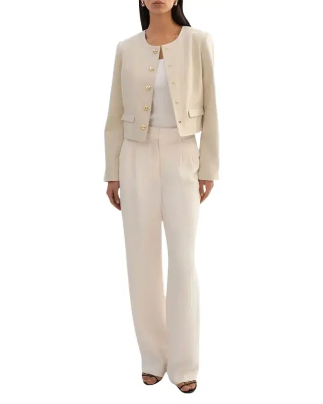 Francina Tailored Cotton-Linen Jacket