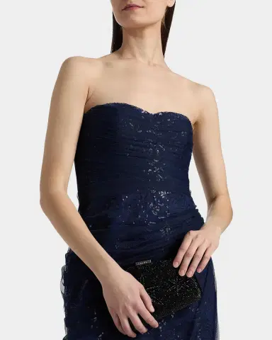 Theia Mal Beaded Lace Strapless Gown | Thumbnail 5