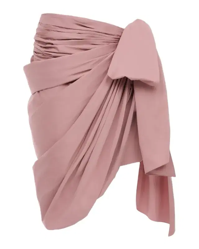 Technical Satin Mid-Length Wrap Skirt