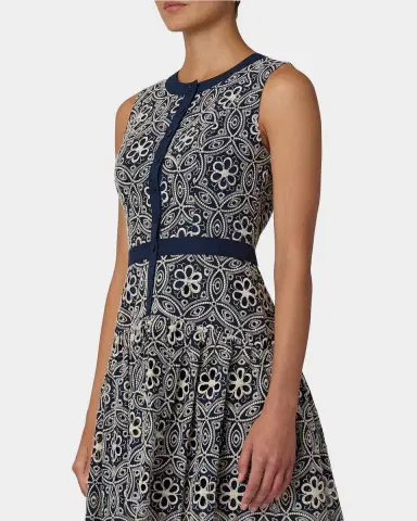 Shoshanna Sierra Floral-Embroidered Flounce Mini Dress | Thumbnail 3