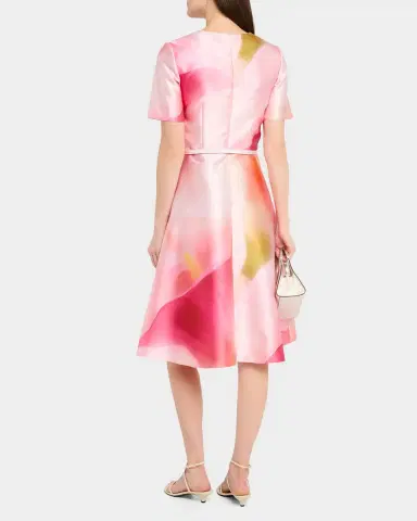 Prabal Gurung Floral-Print Twill Belted Short-Sleeve Dress | Thumbnail 3 Prabal Gurung Floral-Print Twill Belted Short-Sleeve Dress | Thumbnail 3