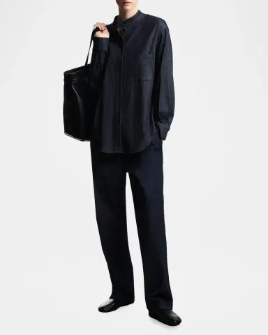 Emporio Armani Straight-Leg Lightweight Denim Trousers | Thumbnail 2 Emporio Armani Straight-Leg Lightweight Denim Trousers | Thumbnail 2