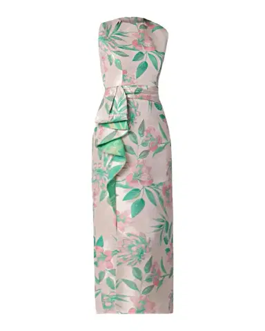 Shoshanna Silvia Sleeveless Floral Jacquard Midi Dress | Thumbnail 1