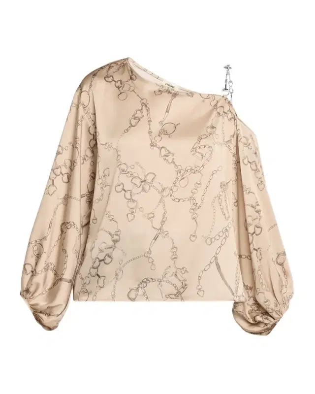 Asami Chain One-Shoulder Blouse