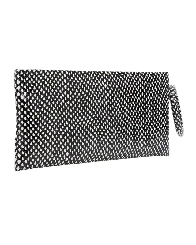 TOM FORD Aura Snake-Effect Leather Clutch