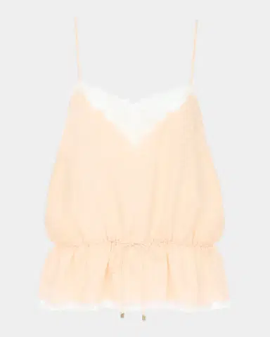 Chloé Lace-Trim Floral Silk Jacquard Sleeveless Top | Thumbnail 2 Chloé Lace-Trim Floral Silk Jacquard Sleeveless Top | Thumbnail 2