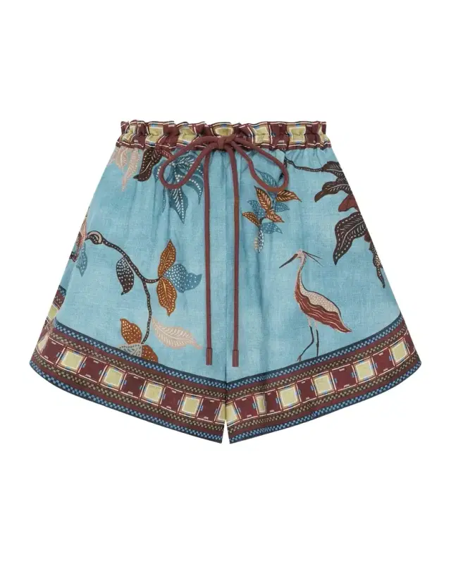 Georgie Tropical Linen Shorts