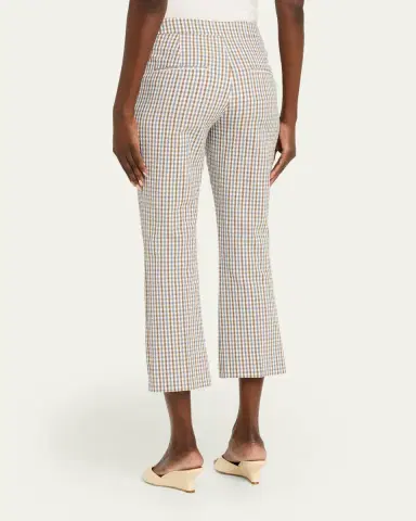 Veronica Beard Arte Plaid Kick-Flare Pants | Thumbnail 3 Veronica Beard Arte Plaid Kick-Flare Pants | Thumbnail 3