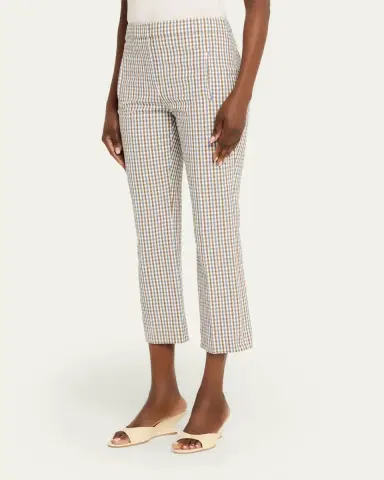 Veronica Beard Arte Plaid Kick-Flare Pants | Thumbnail 4 Veronica Beard Arte Plaid Kick-Flare Pants | Thumbnail 4