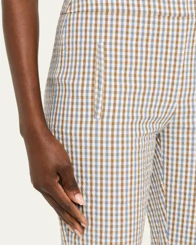 Veronica Beard Arte Plaid Kick-Flare Pants | Thumbnail 5 Veronica Beard Arte Plaid Kick-Flare Pants | Thumbnail 5